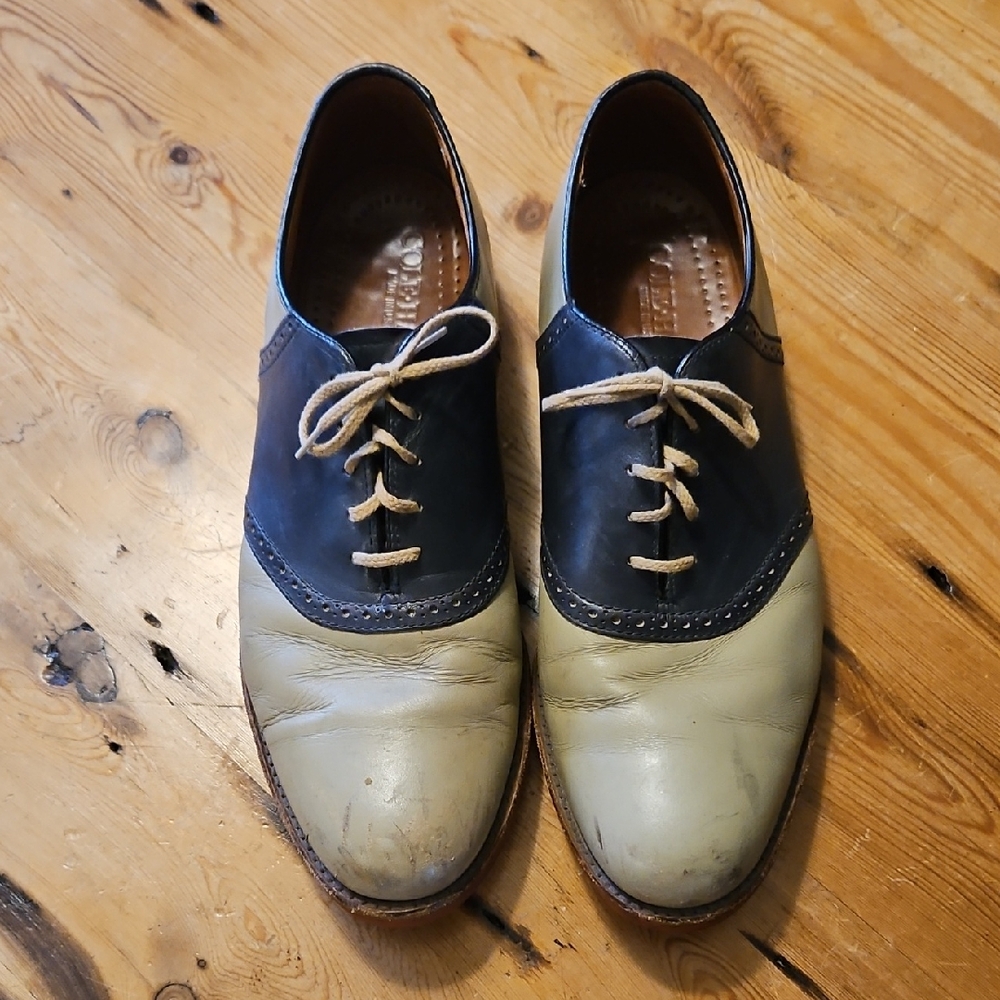 Cole Haan Men's Black and Cream Oxford Shoes